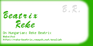 beatrix reke business card